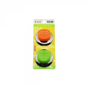 AO SI LONG YAKUT-11992 ( KARE & 2Lİ ) TENCERE KAPAK KULPU ( KROM & RENKLİ PLASTİK SAPLI )*720