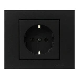 ATOM ( SİYAH ) TOPRAKLI PRİZ*12X10