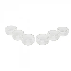 BAYSA-1261 ( 6PCS ) ( DÜZ CAM ) ÇİFT CİDARLI LOKUMLUK & SOSLUK ( 50 ML )*30