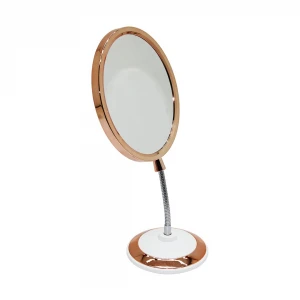 DEMİRHAN DMR-2653 MAKYAJ AYNA ( OVAL ) SPİRALLİ ESNEK GÖVDELİ ÇİFT TARAFLI BÜYÜTEÇLİ AYNA ( 14.5X17.5X31CM )*48