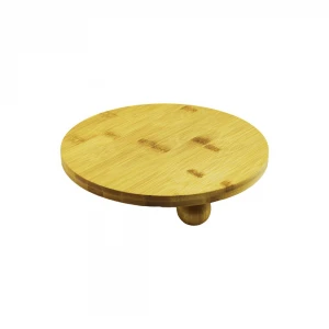 DMR HOME DMR-8287 ( YUVARLAK=24.5CM ) ( 3 MİNİ TOP AYAKLI ) AHŞAP BAMBU SUNUM TEPSİSİ & MİNİ SOFRA*20