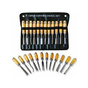 EMG HRD-101 ( 12PCS SET ) İSKARPELA AHŞAP OYMA KESKİ*25