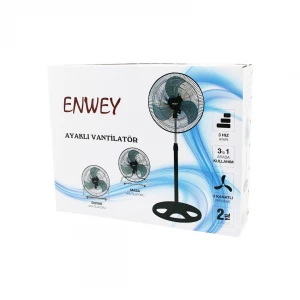 ENWEY VG-301 ( 18" İNÇ ) ( SANAYİ ) VANTİLATÖR ( 3İN1: AYAKLI & M.ÜSTÜ & DUVAR ) ( METAL KAFES & KANAT 3 ) (80W )*1