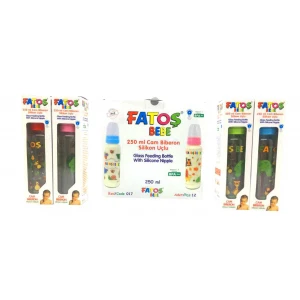 FATOŞ BEBE-017 ( CAM DESENLİ & 250ML ) BİBERON*12X8