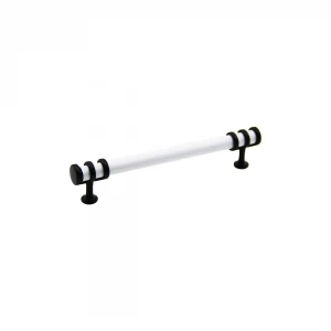 İBİCO-942 ( 12.8CM ) ( YÜZÜK SİYAH & KULP BEYAZ ) BORU ÇEKMECE KULP*10X5
