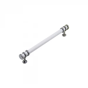 İBİCO-946 ( 12.8CM ) ( YÜZÜK KROM & KULP BEYAZ ) BORU ÇEKMECE KULP*10X5