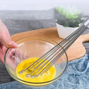 8'li Metal Top Uçlu Krom Saplı Çırpıcı