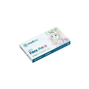 MEDİROC NOVY ( ÇOCUK & 10PCS ) ( BEYAZ ) MEDİKAL CERRAHİ YÜZ MASKESİ LASTİKLİ*1X100