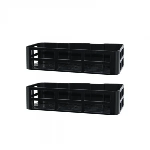 OMAŞ OM-1830 ( 2 PCS ) PLASTİK BANYO DUŞ RAFI ( YAPIŞKANLI MONTAJ ) ( 12X27X6.5CM)*18=K