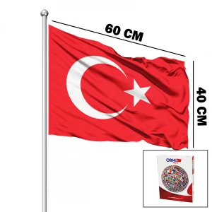 ( 40X60CM ) ( ALPAKA KUMAŞ ) TÜRK BAYRAK