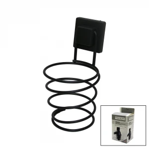 ORSA-915 ( SİYAH & METAL ) FÖNLÜK FÖN MAKİNE ASKISI ( KARE MACUN YAPIŞKANLI ) (10X11X15CM)*6