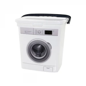 QLUX BSF-00828 TOZ DETERJAN KUTUSU PLASTİK KOVA 6500ML ( ÇAMAŞIR MAKİNE GÖRÜNÜMLÜ & KAPAKLI & TAŞIMA KULPLU )*20