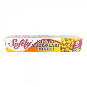 SOFTLY KİLİTLİ BÜYÜK 8PCS BUZDOLABI POŞET*100