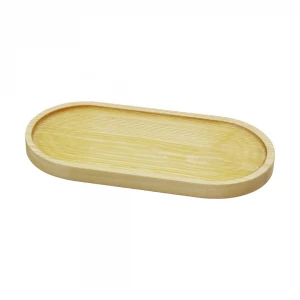 TARAKLI TRK-383 ( OVAL ) ( AÇIK RENK=SADE ) AHŞAP YAĞDANLIK ALTLIK ( 25X12.5CM )*60