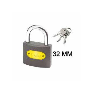 TUĞRA ÇELİK ( 32MM & GRİ  ) ASMA KİLİT*6X40