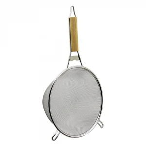 YAKUT-12336 ( 22CM ) ( AHŞAP SAPLI ) ( 2 KULAKLI  ) TEL SÜZGEÇ ( METAL ÇERÇEÇEVE )*60