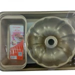 CEMRE BY MİTRA MTR-2003-63 ( 3LÜ SET ) METAL KEK KALIBI (BATON=13X25CM & TEPSİ=28X40CM & GÖBEKLİ=23CM)*12