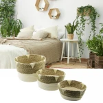 3 LÜ SET HASIR SEPET ORGANİZER