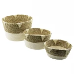 3 LÜ SET HASIR SEPET ORGANİZER
