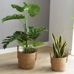 3 LÜ  SET HASIR ORGANİZER SEPET KULPLU