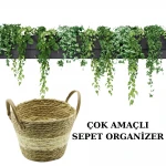 ÇİFT KULPLU HASIR SEPET