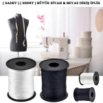FAMİLY ( 2ADET ) ( 300MT ) BÜYÜK SİYAH & BEYAZ DİKİŞ İPLİK