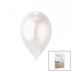 GEMAR GM-110-28 ( METALİK & İNCİ BEYAZ & PEARL ) BALON ( 11'' & 28CM ) ( 100PCS )*1X50