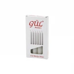 GÜL MUM-203 ( 4PCS & İNCE ) ( ÇAP=1.6CM & UZUNLUK=12CM ) ( BEYAZ KLASİK ) MARKET MUM*110