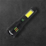 METAL GÖVDE 2IN1=ZOOM & RGB 9LED  EL FENERİ