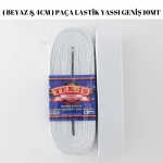 BEYAZ PAÇA LASTİK YASSI GENİŞ 10MT-4CM