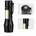 USB ŞARJLI LEDLİ POLİS EL FENERİ ( PLASTİK KUTULU )