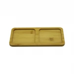 IVORY IVO-BMB106 ( DİKDÖRTGEN & 2 BÖLMELİ & 10X19.5CM ) AHŞAP BAMBU YAĞDANLIK ALTLIK*300