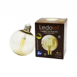 LEDOLET G-95 ( 6W & E27 ) ( GOLD COLOR ) RUSTİK AMPUL ( 500LUMEN & 2200K ) (KIRILMAZ GÖVDE)*80
