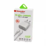 NEWONLİNE PD WALL NW-IPHTOC-SET ( TYPE-C & IPHONE ) EV BAŞLIK & KABLO SET ( HIZLI ) ( 20W )*100