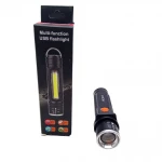 ZOOMLU USB ŞARJLI EL FENERİ METAL KASA