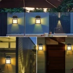 SOLAR SENSÖRLÜ APLİK DUVAR LAMBASI - DIŞ MEKAN