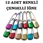 TAKSUN RENKLİ ÇENGELLİ İĞNE (12 ADET)