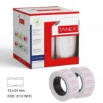 TANEX BEYAZ FİYAT ETİKETİ 12X21MM*24X24