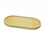 TARAKLI TRK-383 ( OVAL ) ( AÇIK RENK=SADE ) AHŞAP YAĞDANLIK ALTLIK ( 25X12.5CM )*60