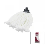 TWİN STAR  ( ÖRGÜLÜ İP ) PÜSKÜL BEYAZ MİKROFİBER MOP*48=K