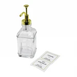YAKUT-11303 ( KARE ) ( CAM ŞİŞE ŞEFFAF ) DAMLATMAZ YAĞDANLIK 500ML (POMPA & MUSLUK AYRIK MODEL BAŞLI)*18