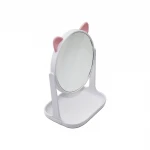 YAKUT-11451 ( 6" & 15X15CM & YUVARLAK ) ( ORGANİZERLİ & KULAKLI ) PLASTİK MAKYAJ AYNASI*72