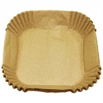 YAKUT-11590 ( 50PCS & TABAK MODELİ ) ( KARE TABAN: 20CM & KENAR: 4.5CM ) AİR FRYER PİŞİRME KALIP (KAĞIT)*100
