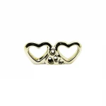 YAKUT-12462 ( ÇİFT KALP ) ( GOLD & SERAMİK ) BİBLO & DEKORATİF SÜS EŞYASI*24X10